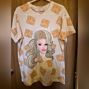 Elite Queens The Saltine Sublimation Tee by Miz Cracker Drag Queen Rare T Shirt